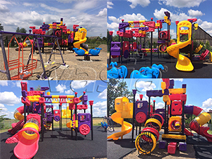 Aire de jeux extérieure en Pologne