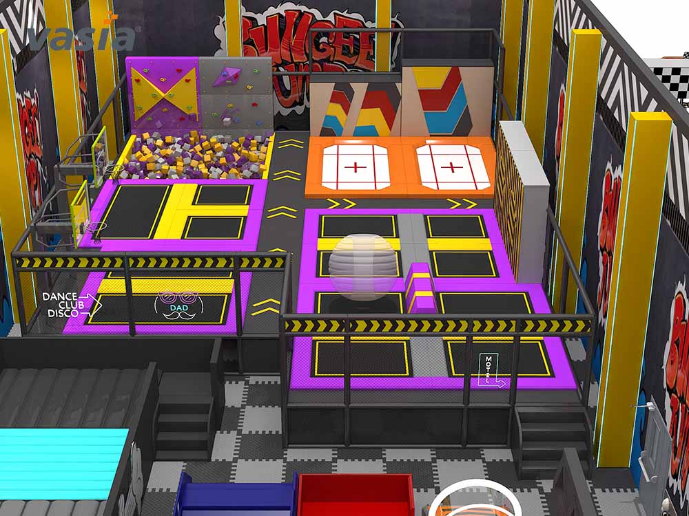 Aire de jeux pour trampolines S0385