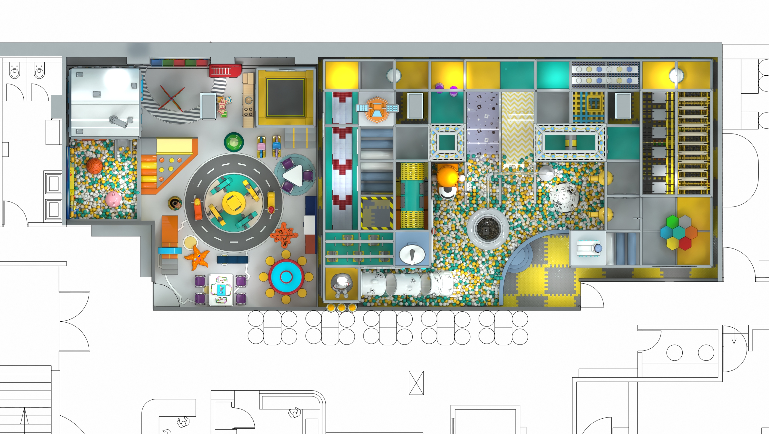 aire de jeux int&eacute;rieure A004