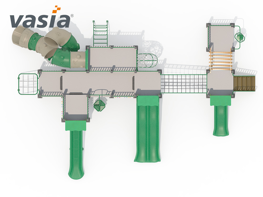 aire de jeux ext&eacute;rieure en plastique W0002