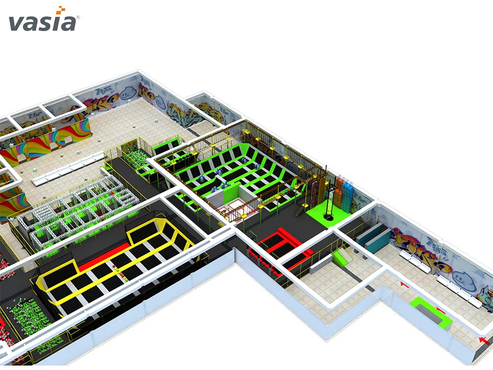parc &agrave; trampolines W0034