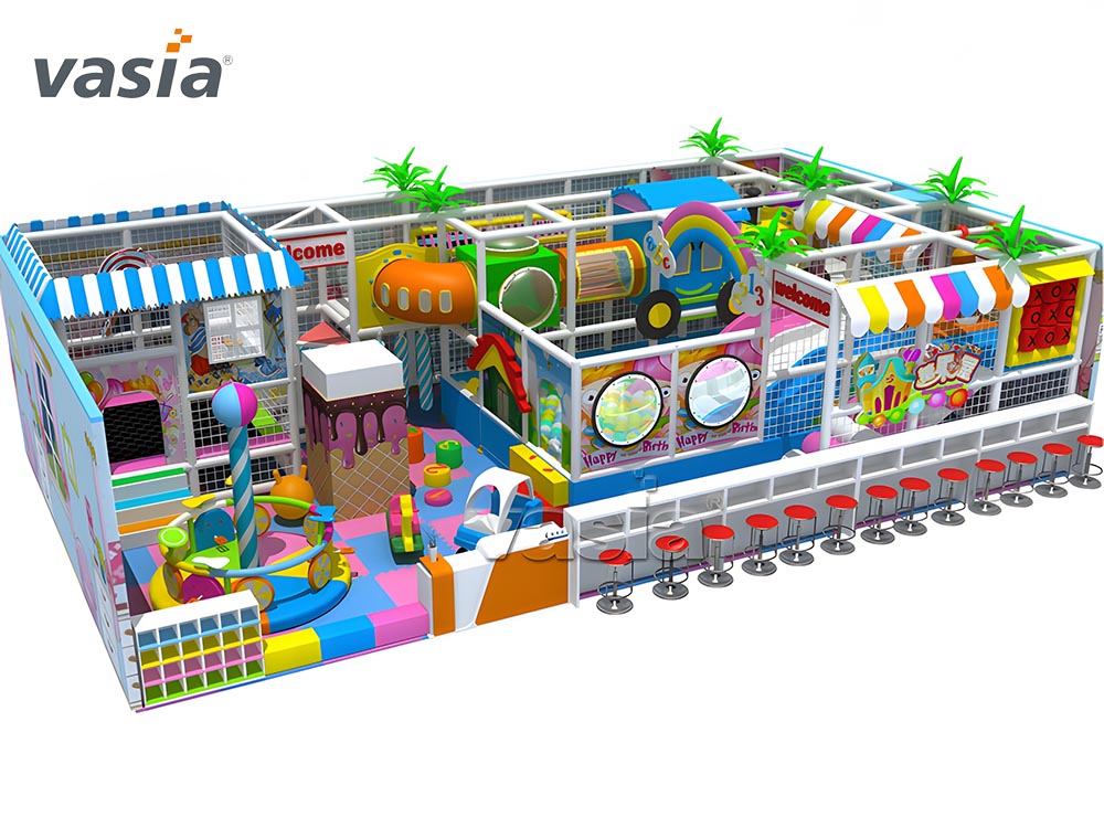 Aire de jeux int&eacute;rieure sur le th&egrave;me des bonbons W0033