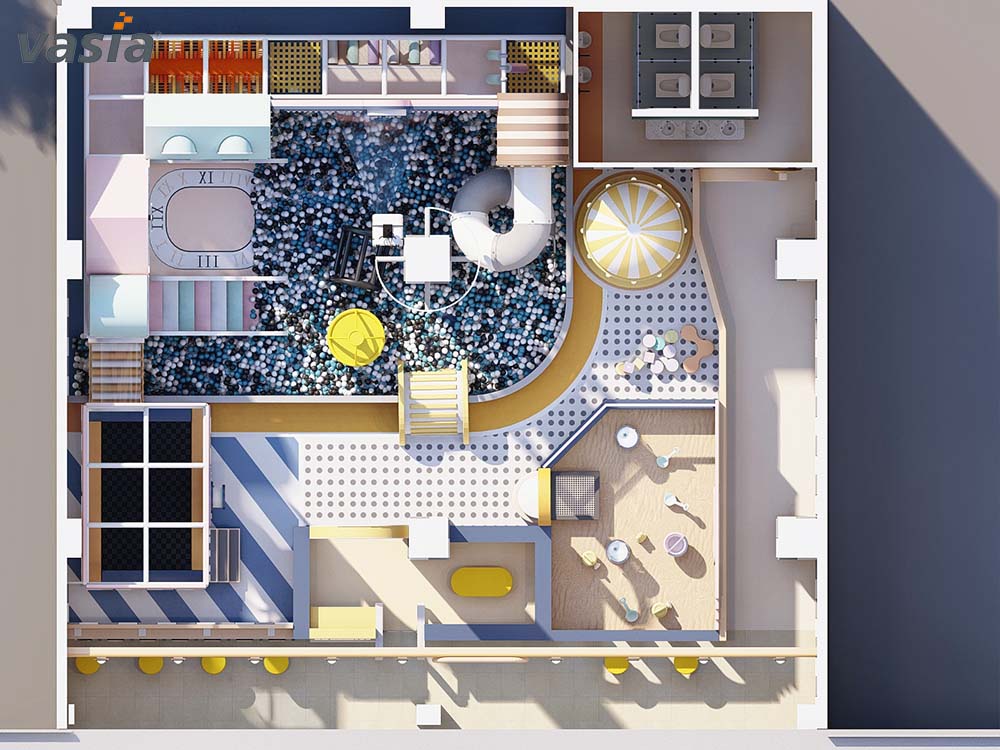 Aire de jeux int&eacute;rieure S147