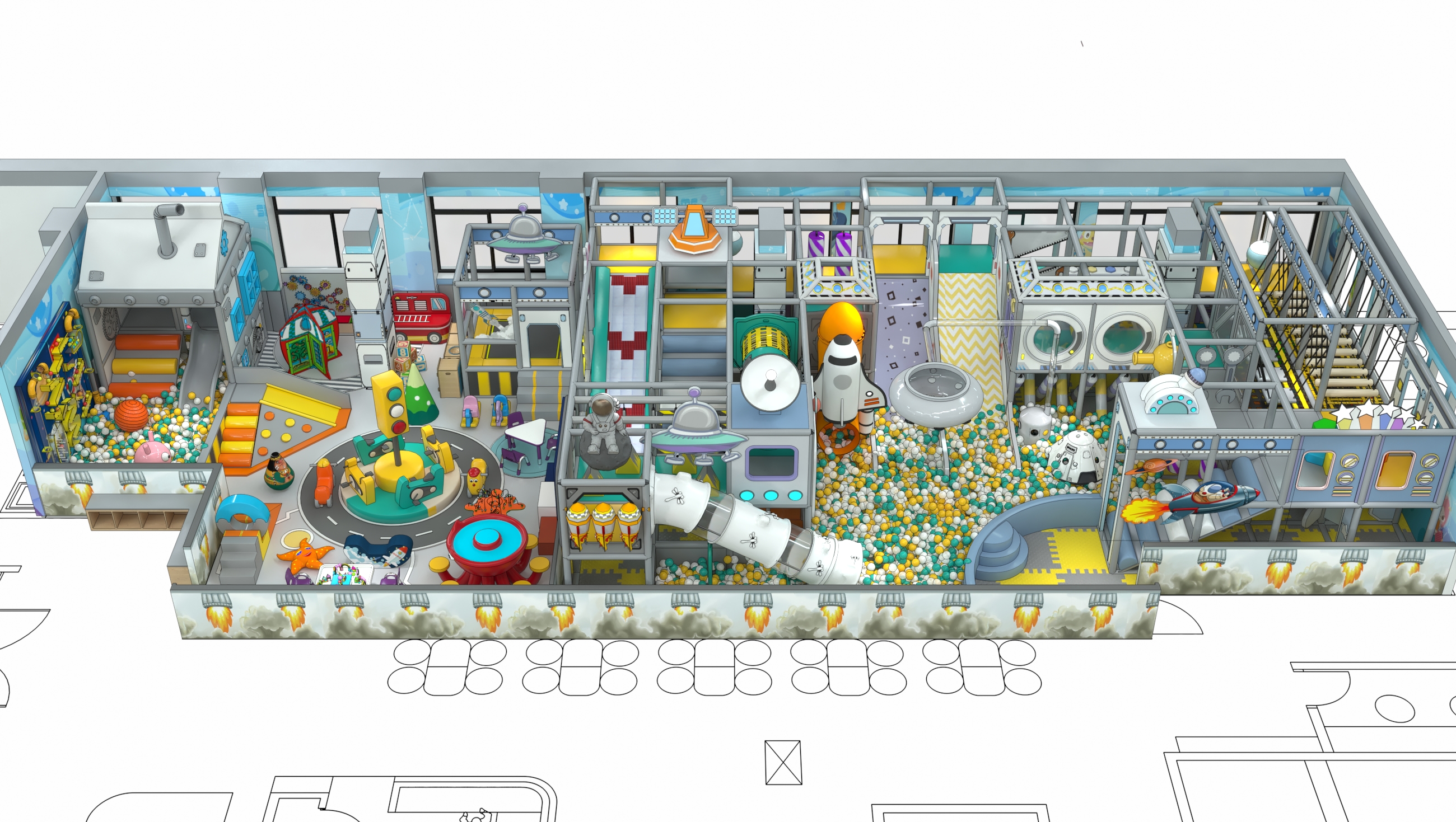 Créer une aire de jeux intérieure moderne et adaptée aux enfants en Inde