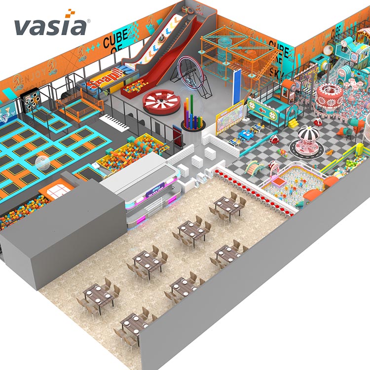 Parc de trampolines commerciaux pour enfants-Vasia