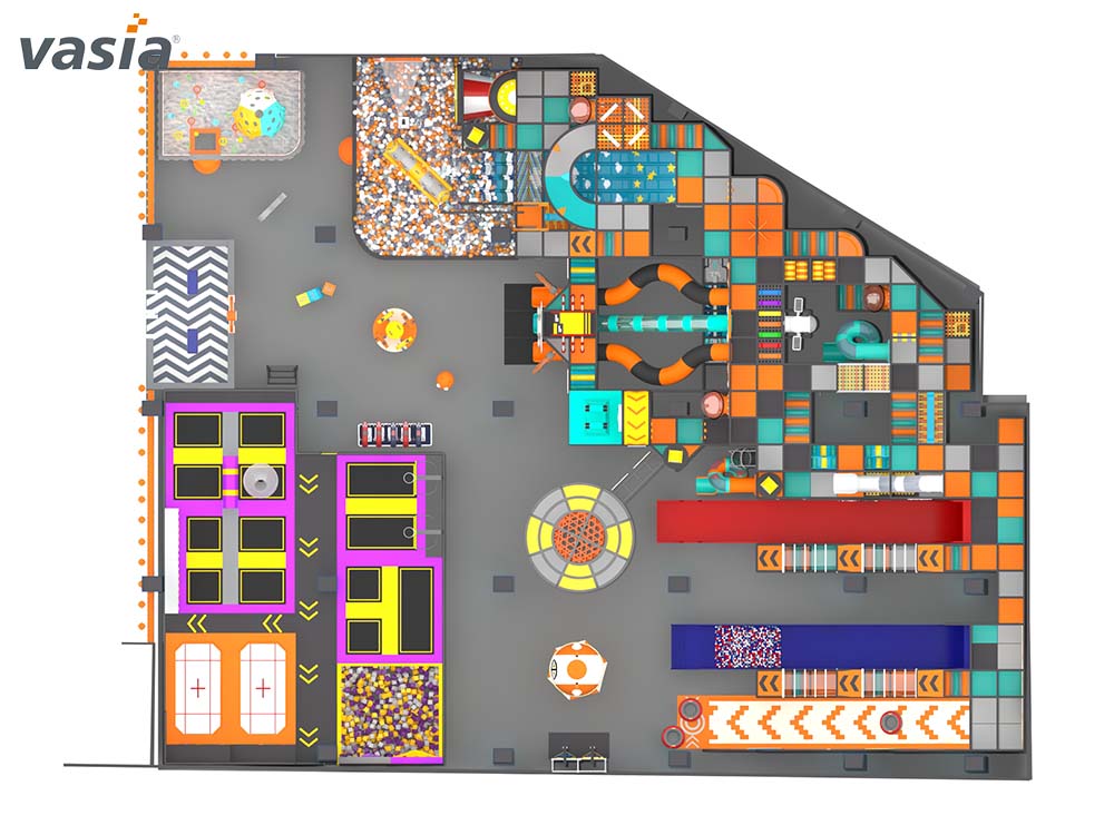 Parc de trampolines d'amusement int&eacute;rieur S041