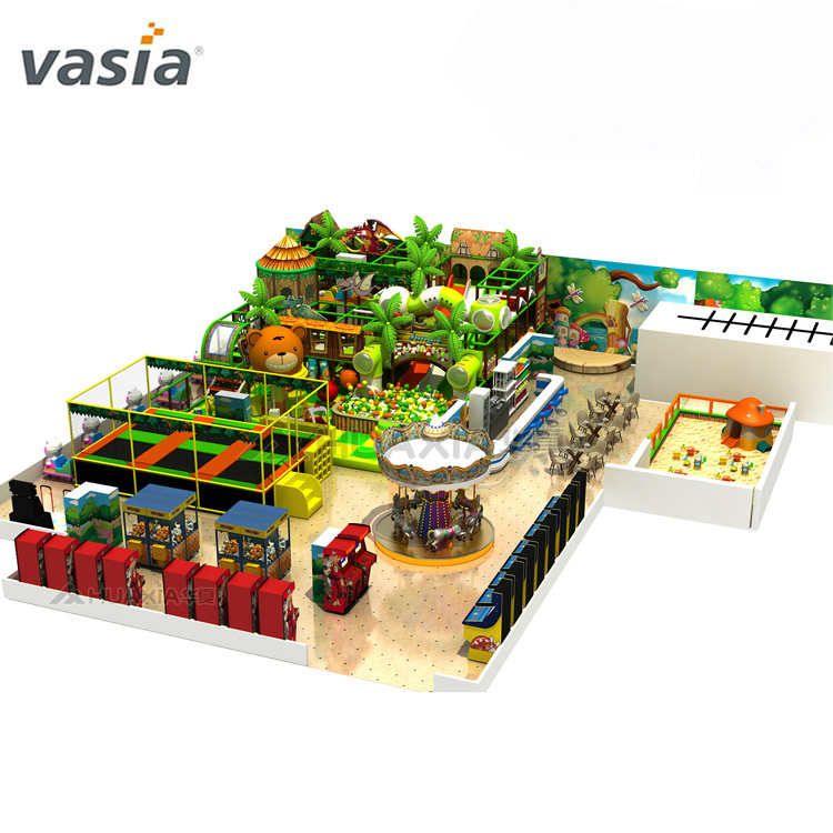 Équipement de terrain de jeu intérieur doux à thème Forset pour enfants-Vasia