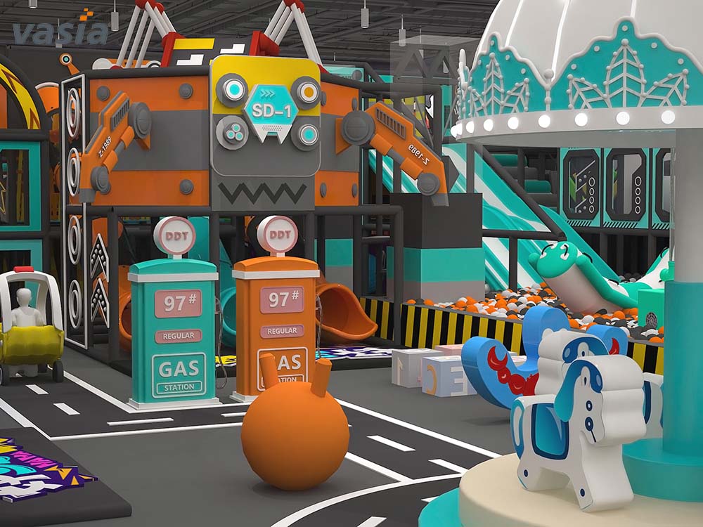 Parc d'attractions int&eacute;rieur S034