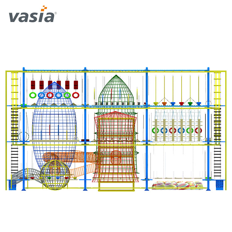 Aire de jeux personnalisée avec corde d'escalade pour enfants