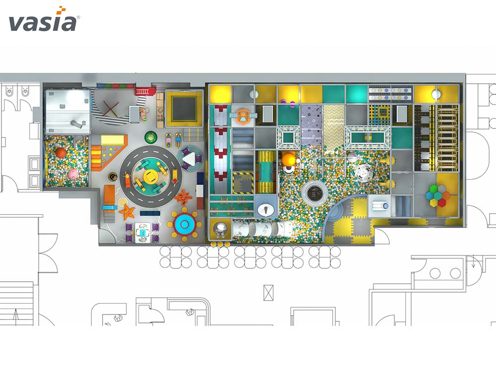 Aire de jeux int&eacute;rieure S017