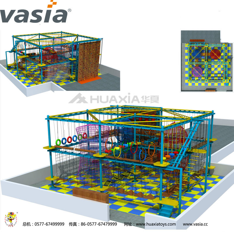 Parcours de corde passionnant Challenge Play Park