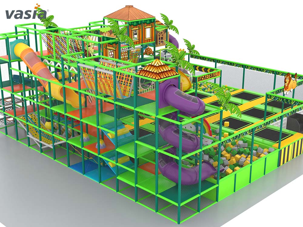 Aire de jeux int&eacute;rieure pour trampoline S056