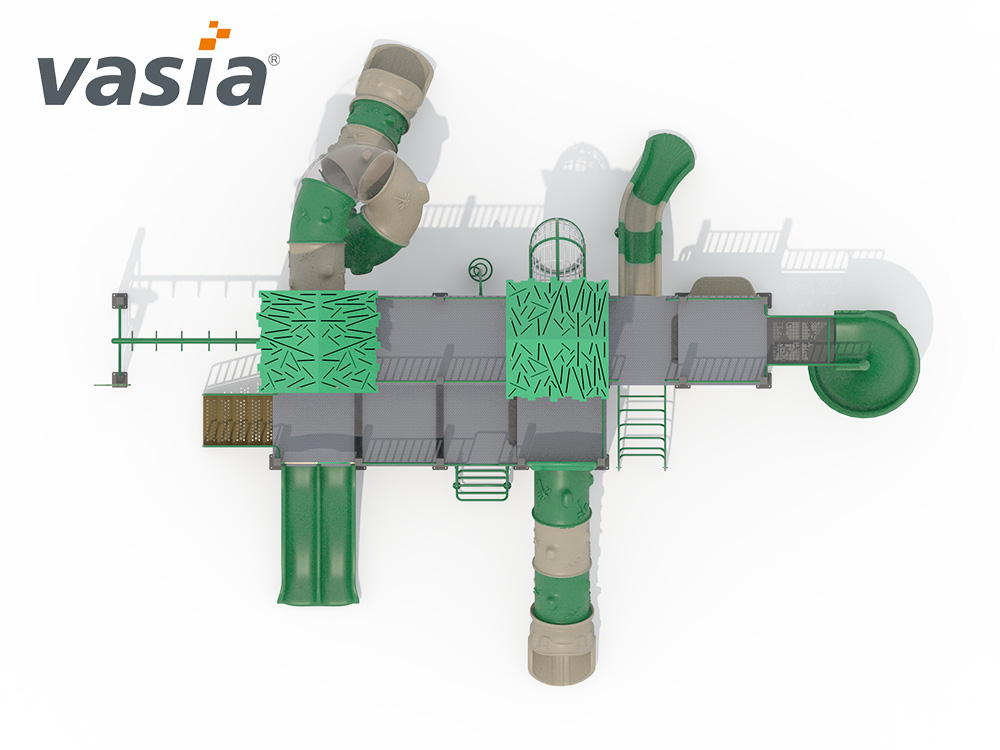 aire de jeux ext&eacute;rieure en plastique W0008