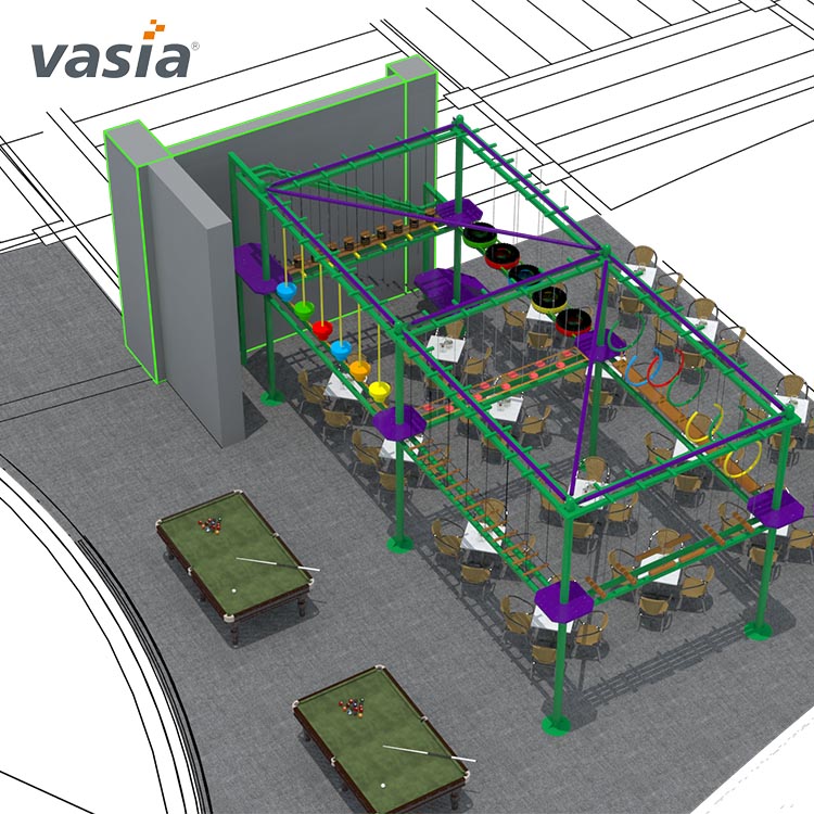 Vente chaude parcours de cordes Adventure Factory-Vasia