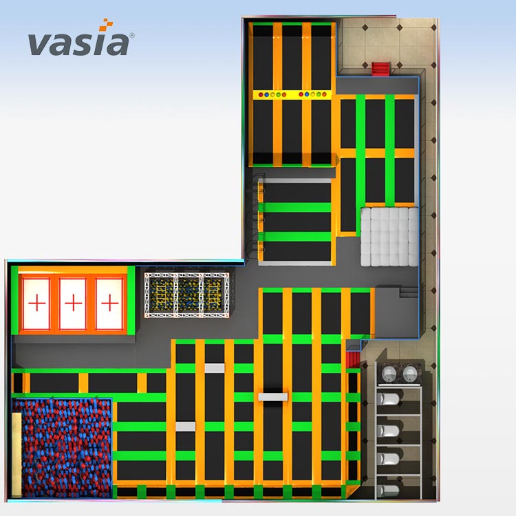Parc de trampolines pour aire de jeux intérieure
