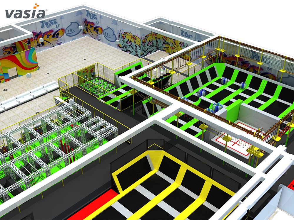 parc &agrave; trampolines W0033